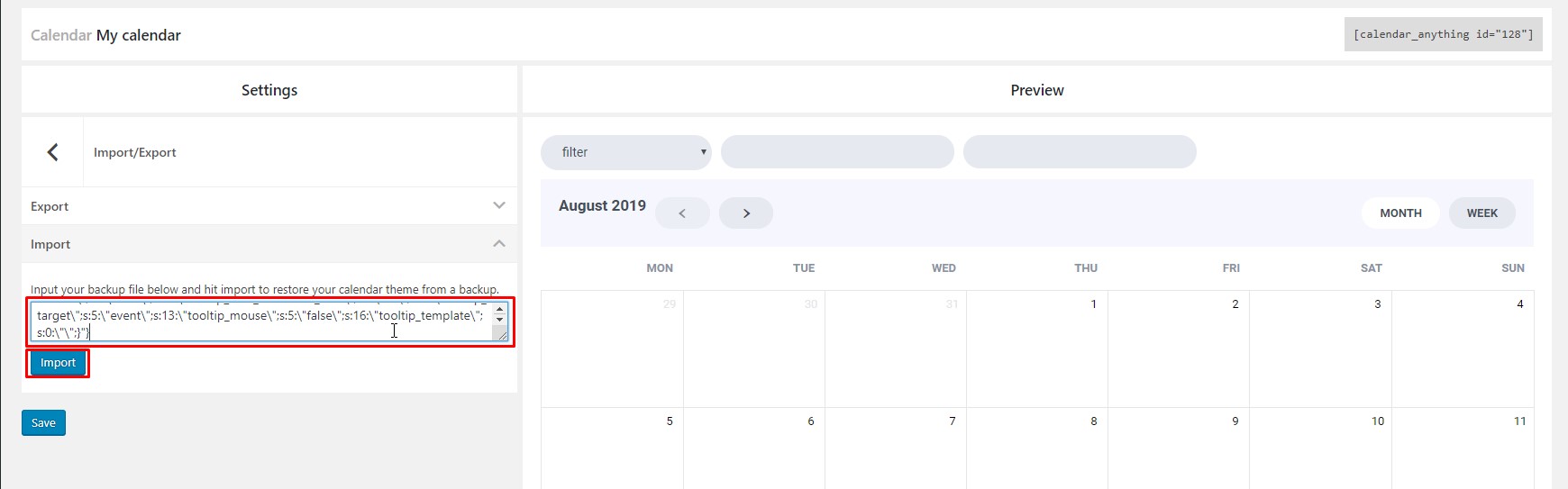 Calendar Anything WordPress Plugin